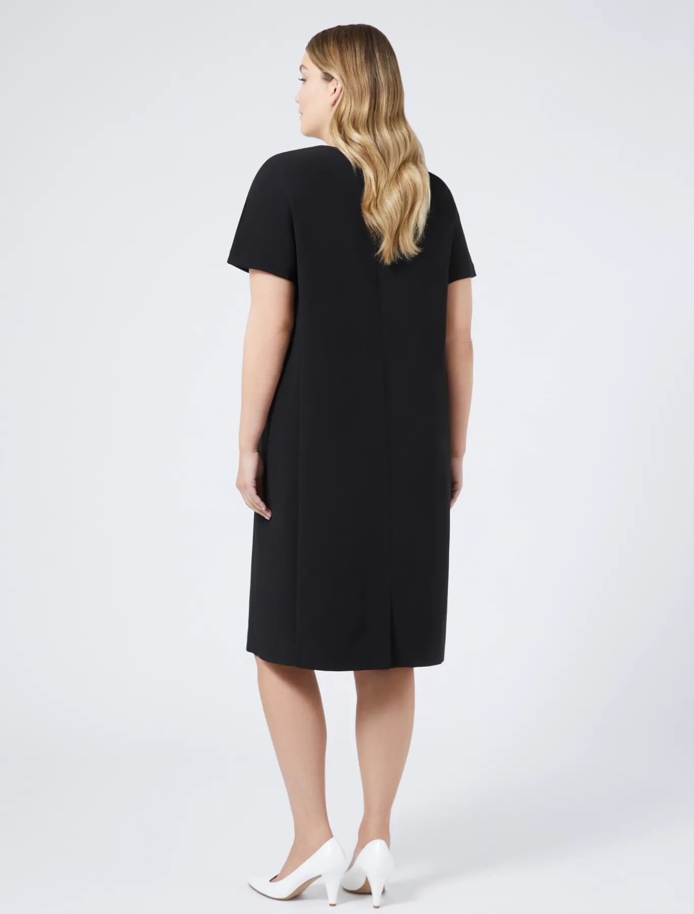 Marina Rinaldi Robe en cady triacétate NOIR Discount