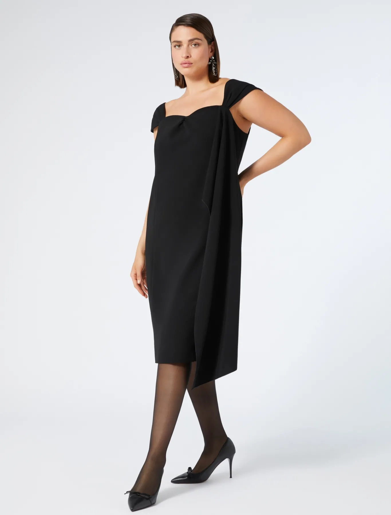 Marina Rinaldi Robe en cady triacétate NOIR Hot