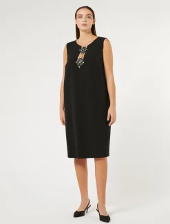 Marina Rinaldi Robe en cady triacétate NOIR Best
