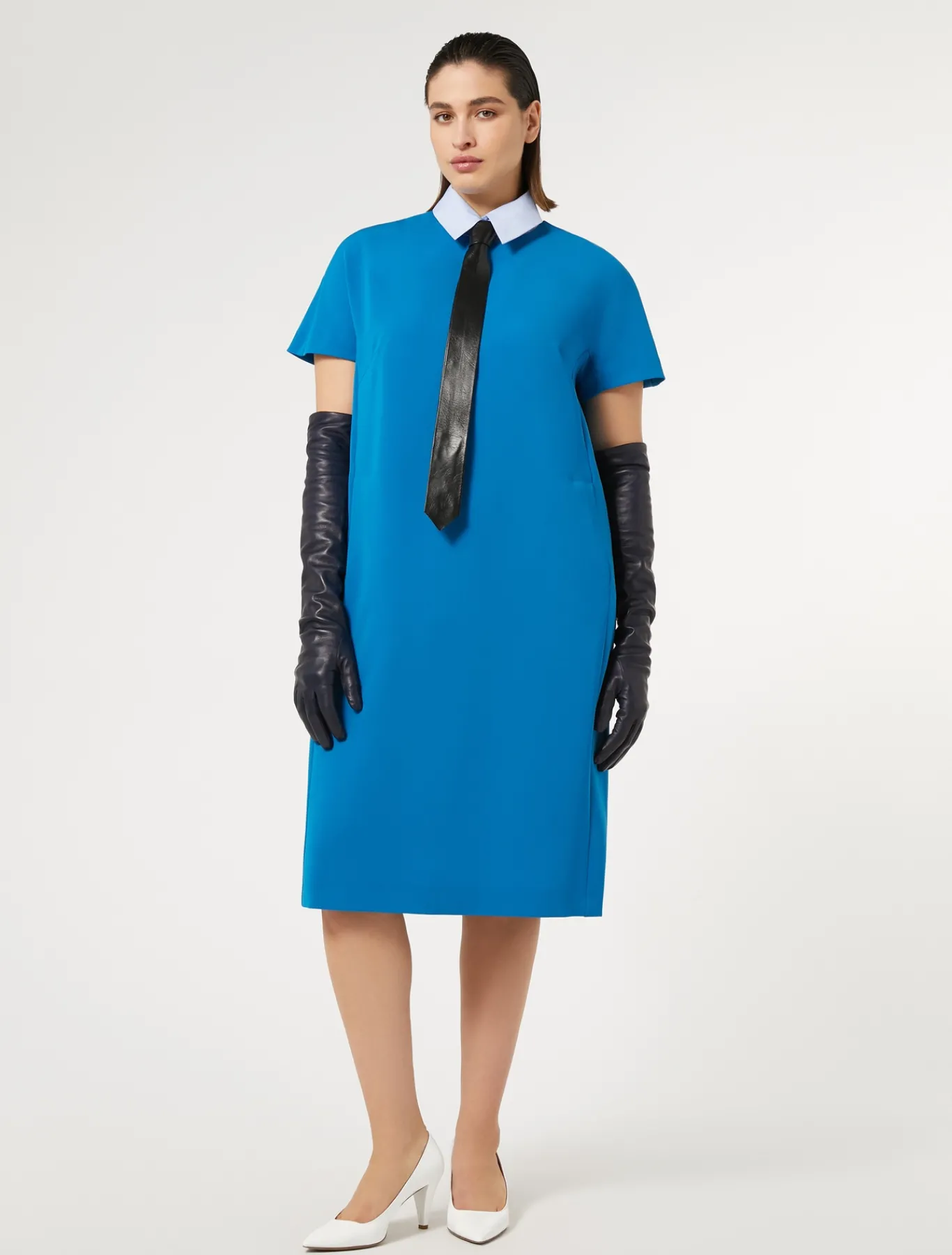 Marina Rinaldi Robe en cady triacétate TURQUOISE Sale