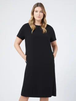 Marina Rinaldi Robe en cady triacétate NOIR Discount