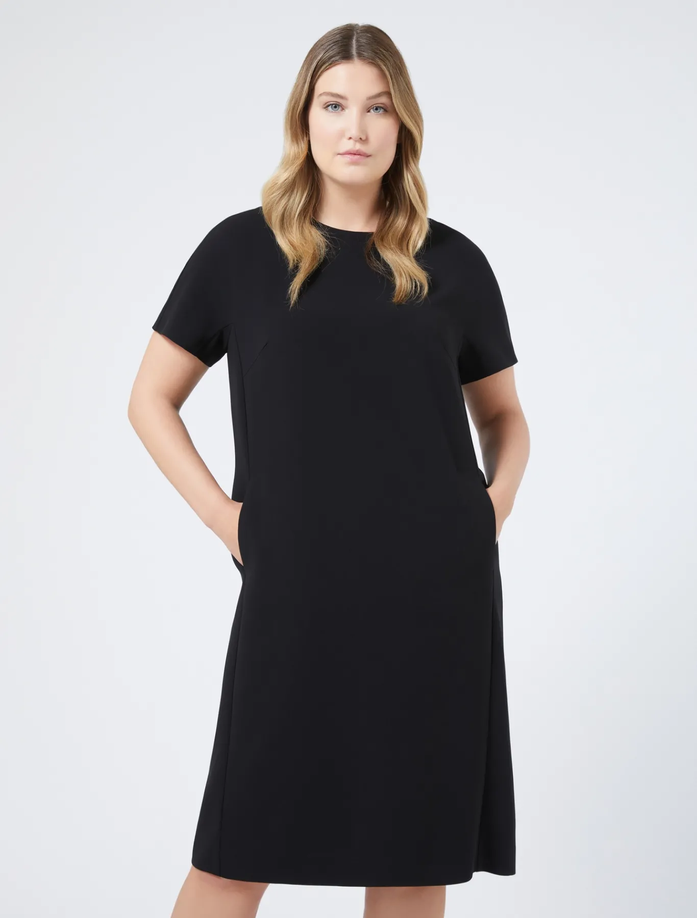 Marina Rinaldi Robe en cady triacétate NOIR Discount
