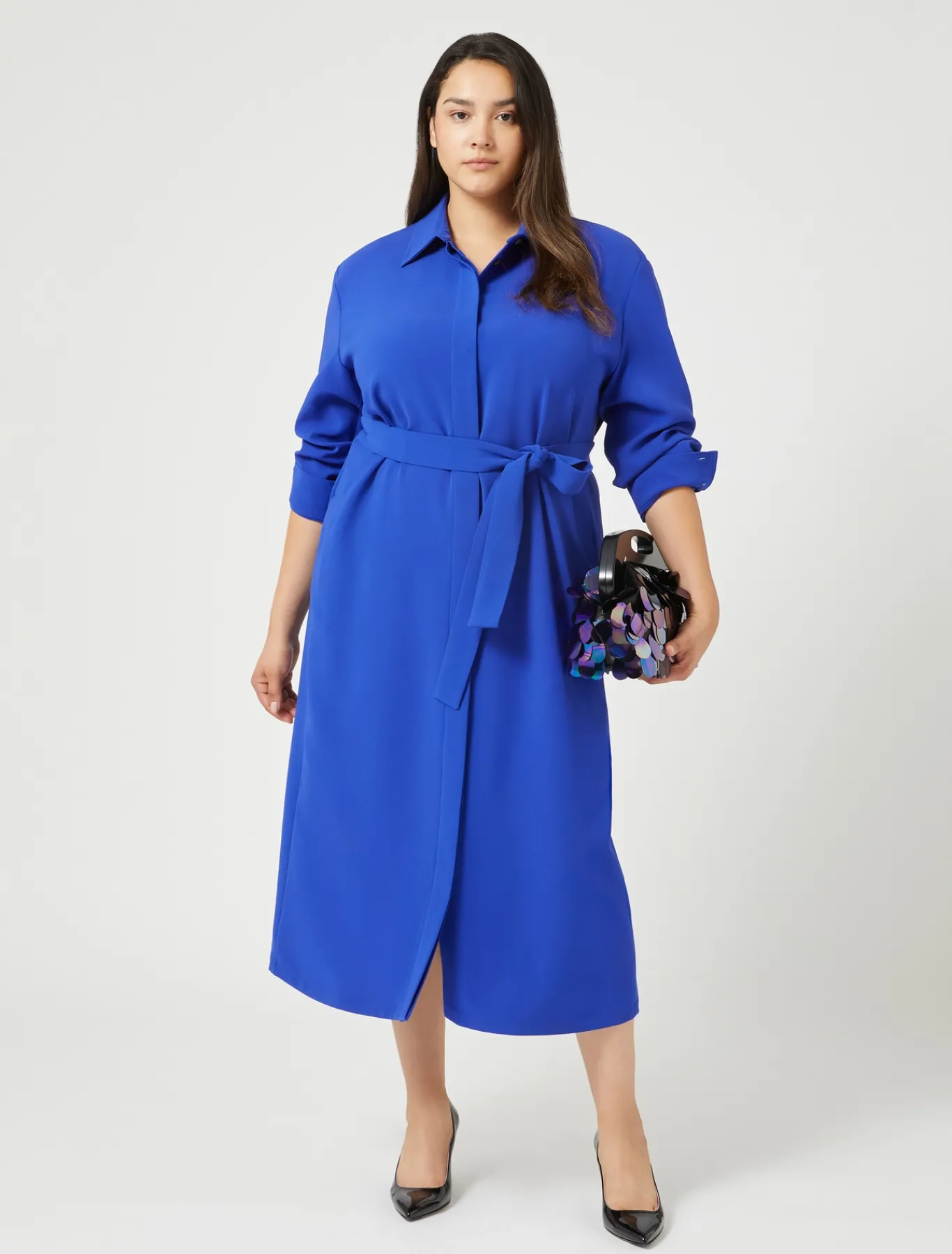 Marina Rinaldi Robe en cady triacétate BLEUVIOLET New
