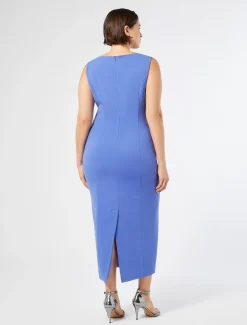 Marina Rinaldi Robe en crêpe BLEUET Sale
