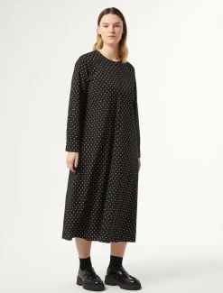 Marina Rinaldi Robe en crêpe de Chine NOIR Clearance