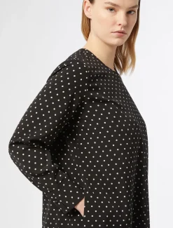 Marina Rinaldi Robe en crêpe de Chine NOIR Clearance