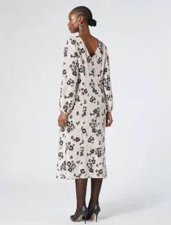 Marina Rinaldi Robe en crêpe de Chine de soie ROSE New