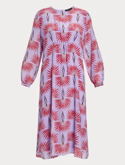Marina Rinaldi Robe en crêpe de Chine de soie LILAS Outlet