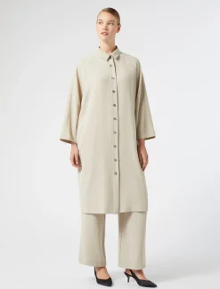 Marina Rinaldi Robe en crêpe envers satin BEIGE New
