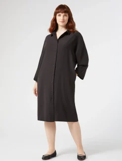 Marina Rinaldi Robe en crêpe envers satin NOIR Sale