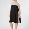 Marina Rinaldi Robe en crêpe envers satin NOIR Clearance