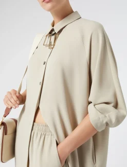 Marina Rinaldi Robe en crêpe envers satin BEIGE New