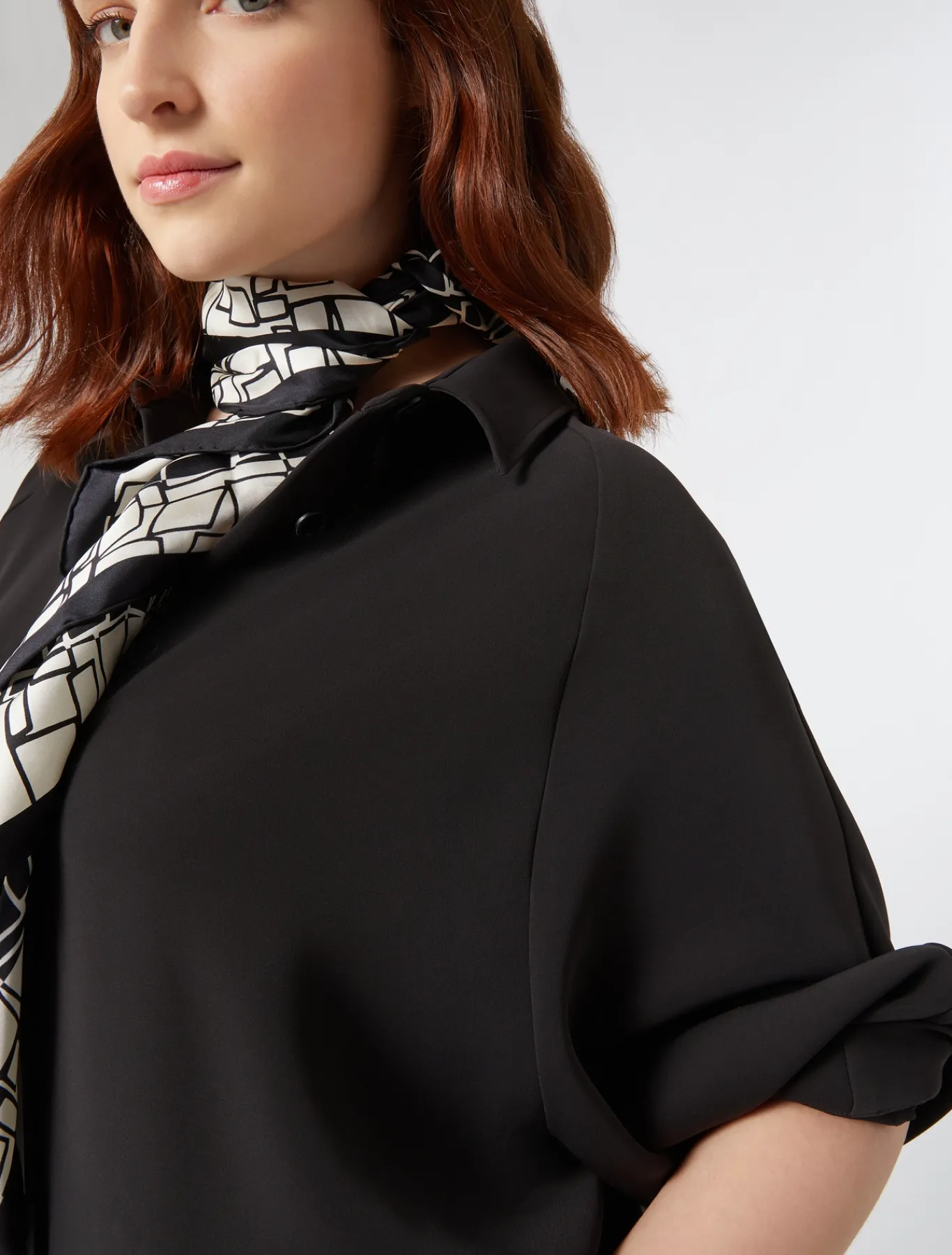 Marina Rinaldi Robe en crêpe envers satin NOIR Sale