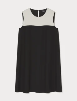Marina Rinaldi Robe en crêpe envers satin NOIR Clearance