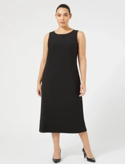 Marina Rinaldi Robe en crêpe satin NOIR Outlet