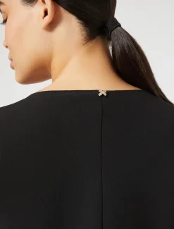 Marina Rinaldi Robe en crêpe satin NOIR Outlet