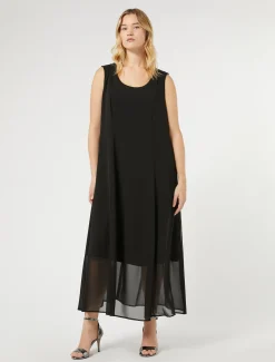 Marina Rinaldi Robe en georgette NOIR Online
