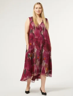 Marina Rinaldi Robe en georgette RUBIS Clearance