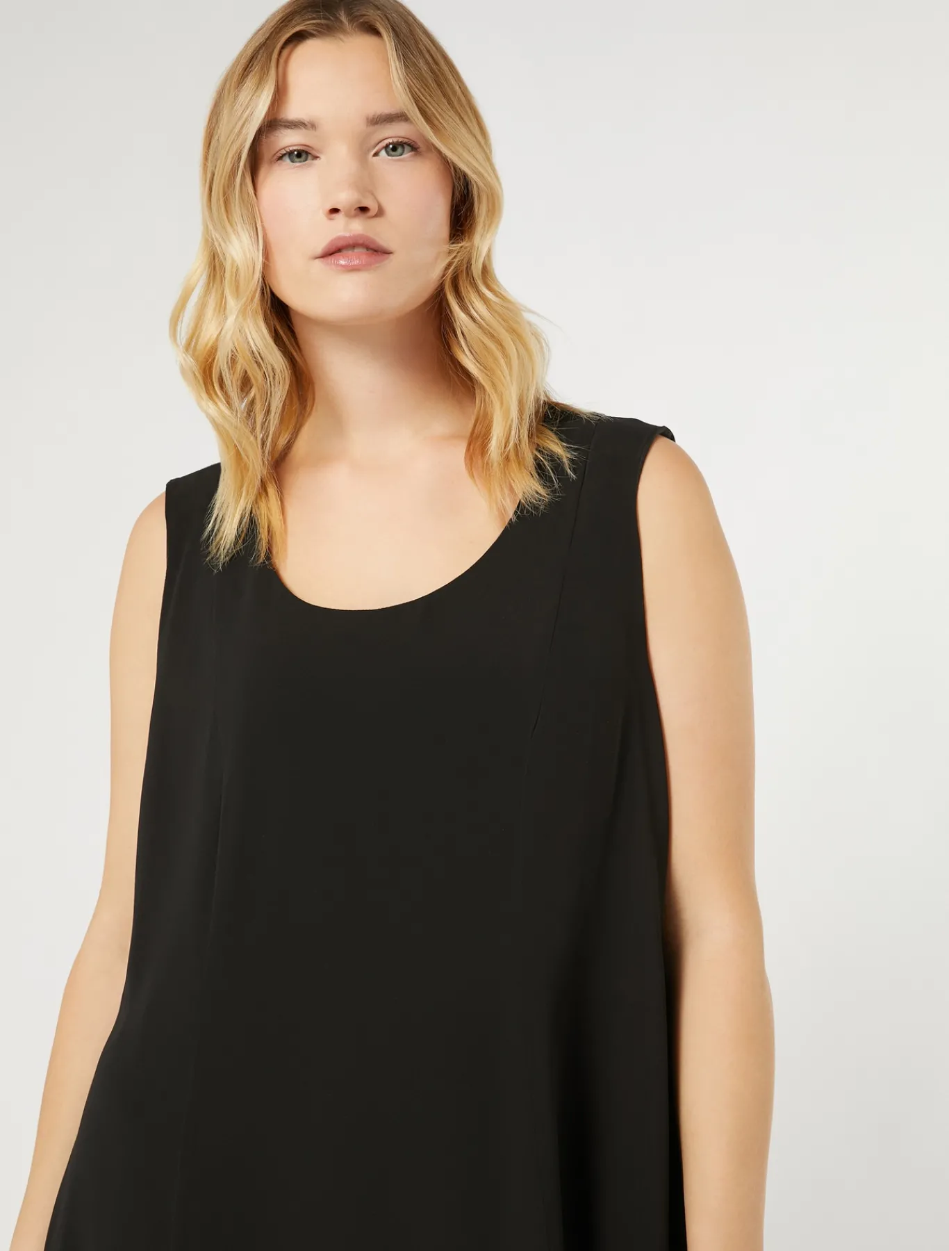 Marina Rinaldi Robe en georgette NOIR Online