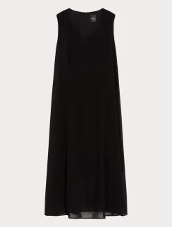 Marina Rinaldi Robe en georgette NOIR Online