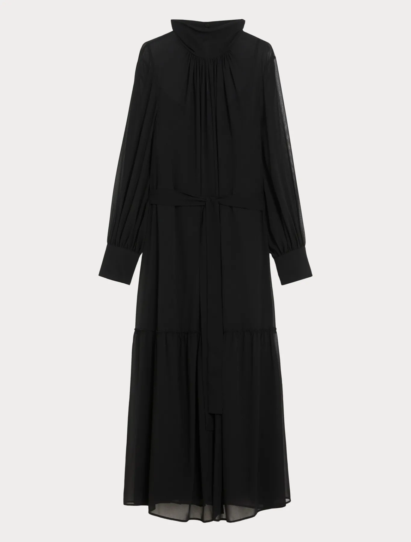 Marina Rinaldi Robe en georgette NOIR Fashion