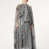 Marina Rinaldi Robe en georgette de soie NOIR Outlet