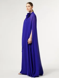 Marina Rinaldi Robe en georgette de soie VIOLET New