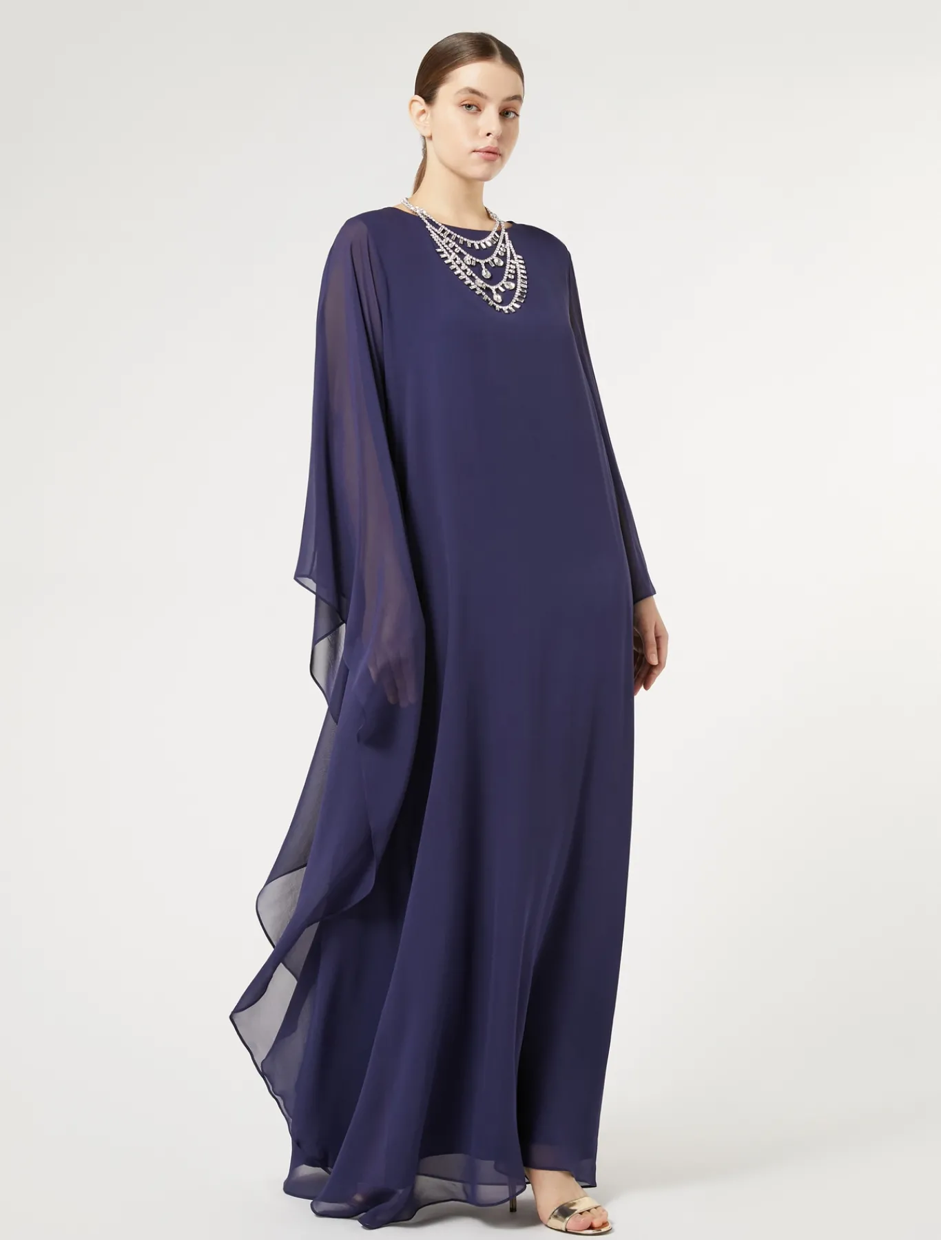 Marina Rinaldi Robe en georgette de soie BLEUMARINE Best