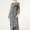 Marina Rinaldi Robe en georgette imprimée NOIR Best
