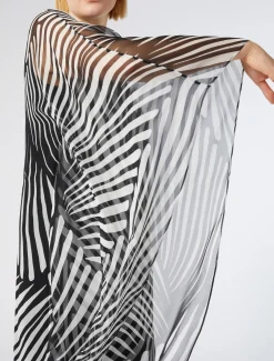 Marina Rinaldi Robe en georgette imprimée NOIR Best
