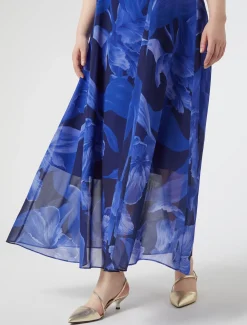 Marina Rinaldi Robe en georgette imprimée BLEUNUIT Hot