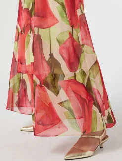 Marina Rinaldi Robe en georgette imprimée ROSE Best