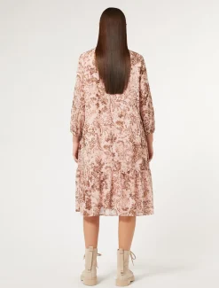 Marina Rinaldi Robe en georgette imprimée VIEUXROSE Fashion