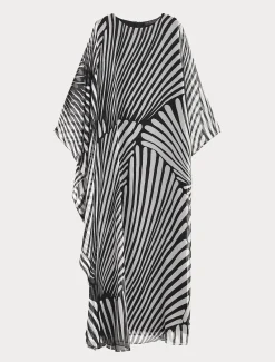 Marina Rinaldi Robe en georgette imprimée NOIR Best