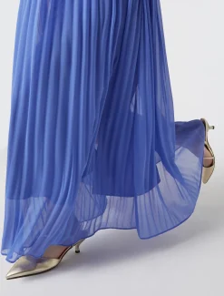 Marina Rinaldi Robe en georgette plissée GRISBLEU Fashion