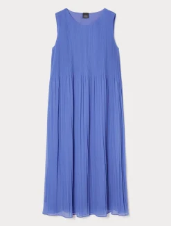 Marina Rinaldi Robe en georgette plissée GRISBLEU Fashion