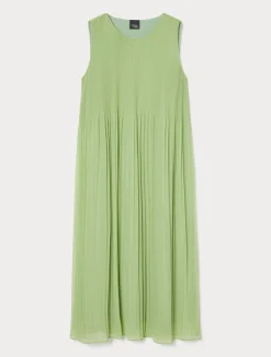 Marina Rinaldi Robe en georgette plissée VERTOLIVE Discount