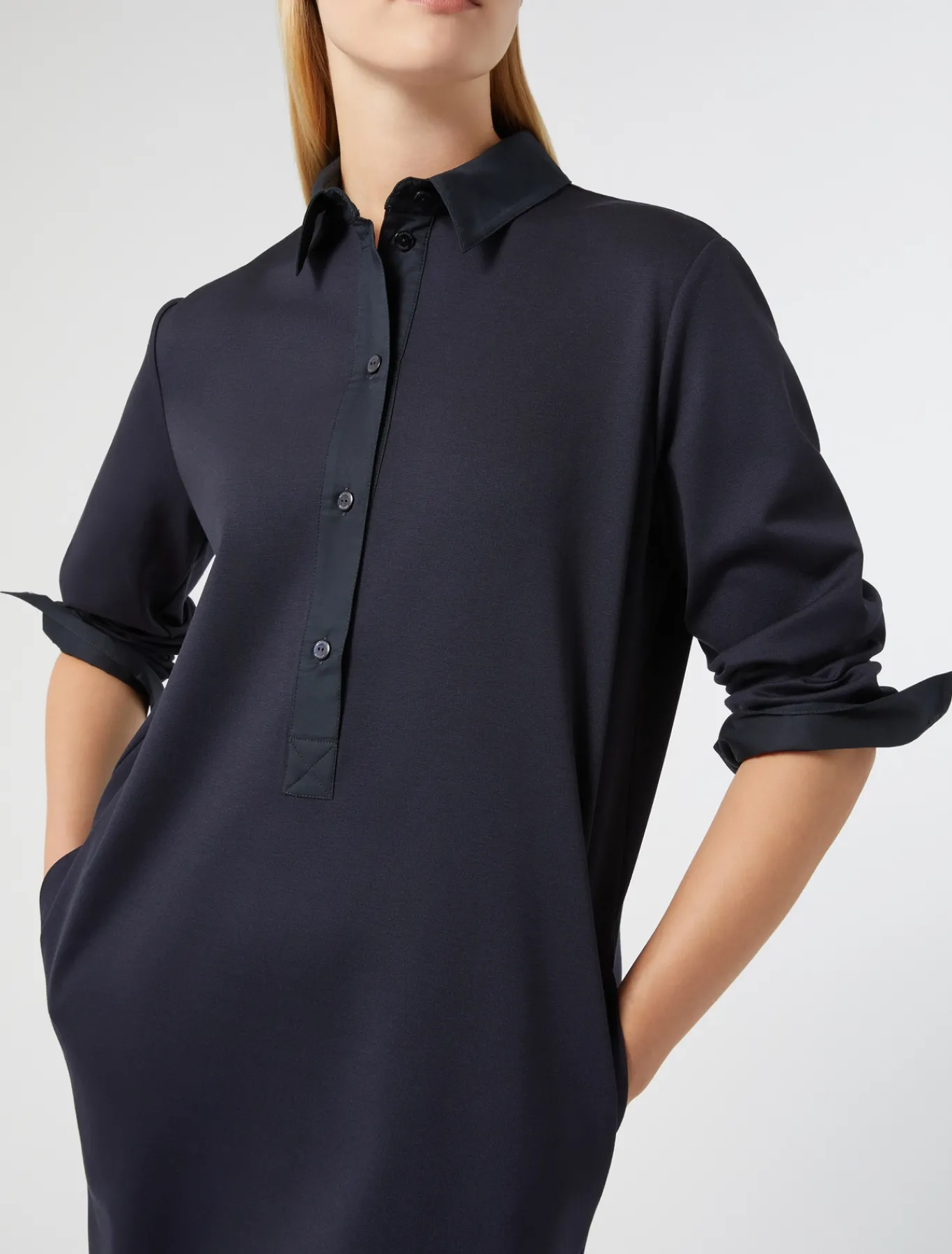 Marina Rinaldi Robe en jersey BLEU Outlet