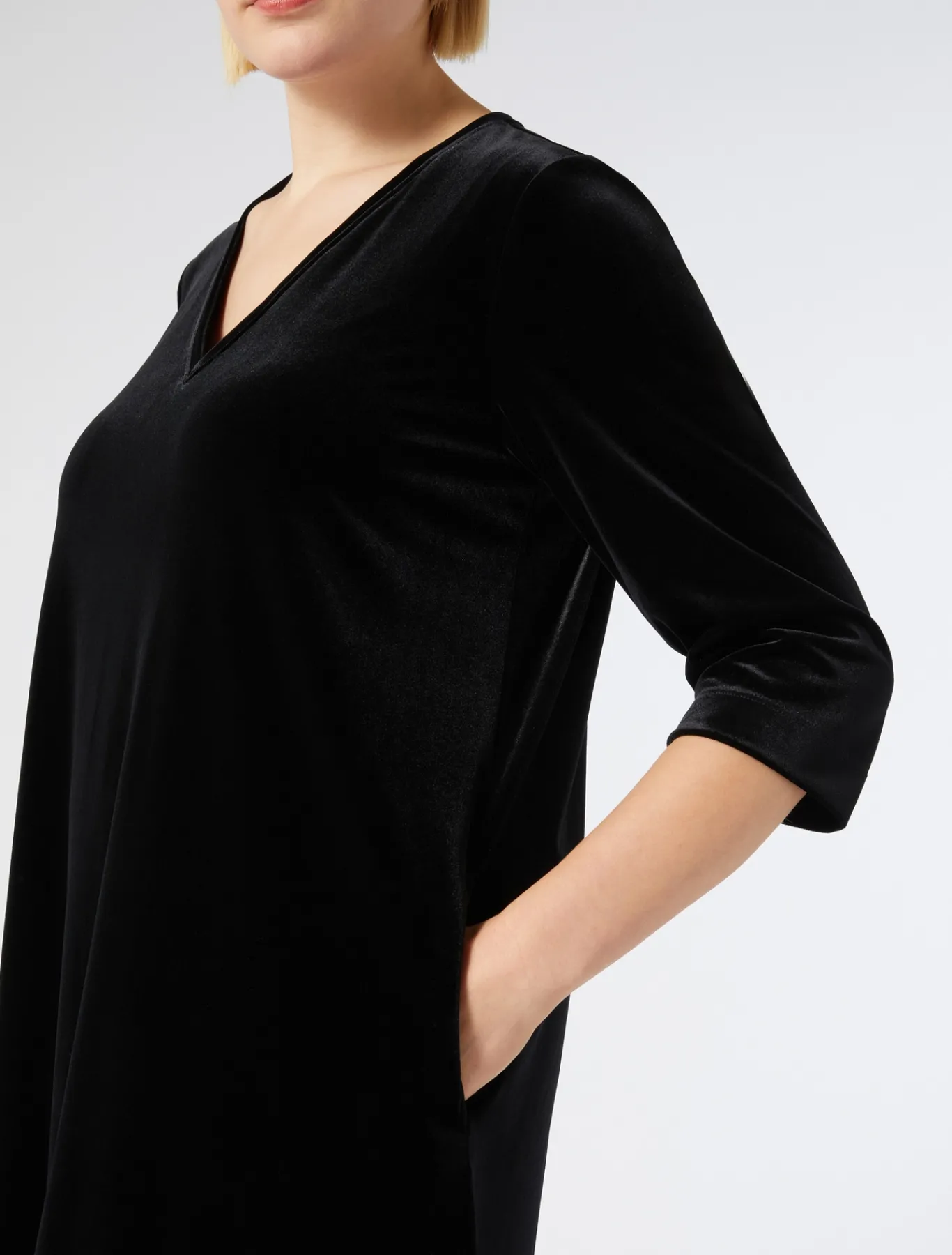 Marina Rinaldi Robe en jersey de velours NOIR Hot