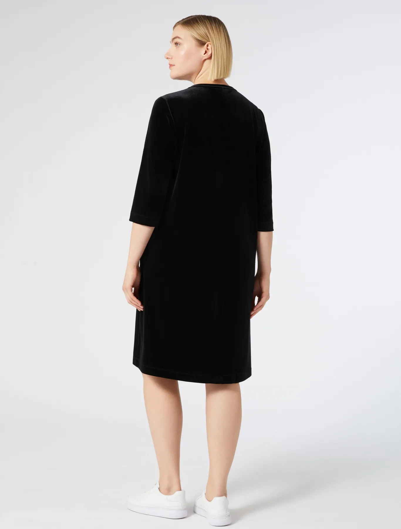 Marina Rinaldi Robe en jersey de velours NOIR Hot