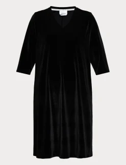 Marina Rinaldi Robe en jersey de velours NOIR Hot