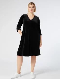 Marina Rinaldi Robe en jersey de velours NOIR Hot