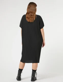 Marina Rinaldi Robe en jersey plissé NOIR Sale