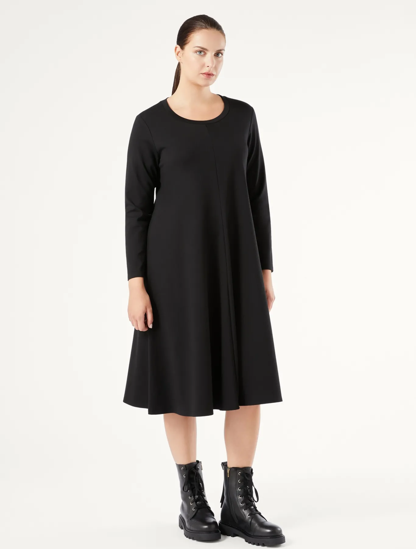 Marina Rinaldi Robe en jersey point Milano NOIR Clearance