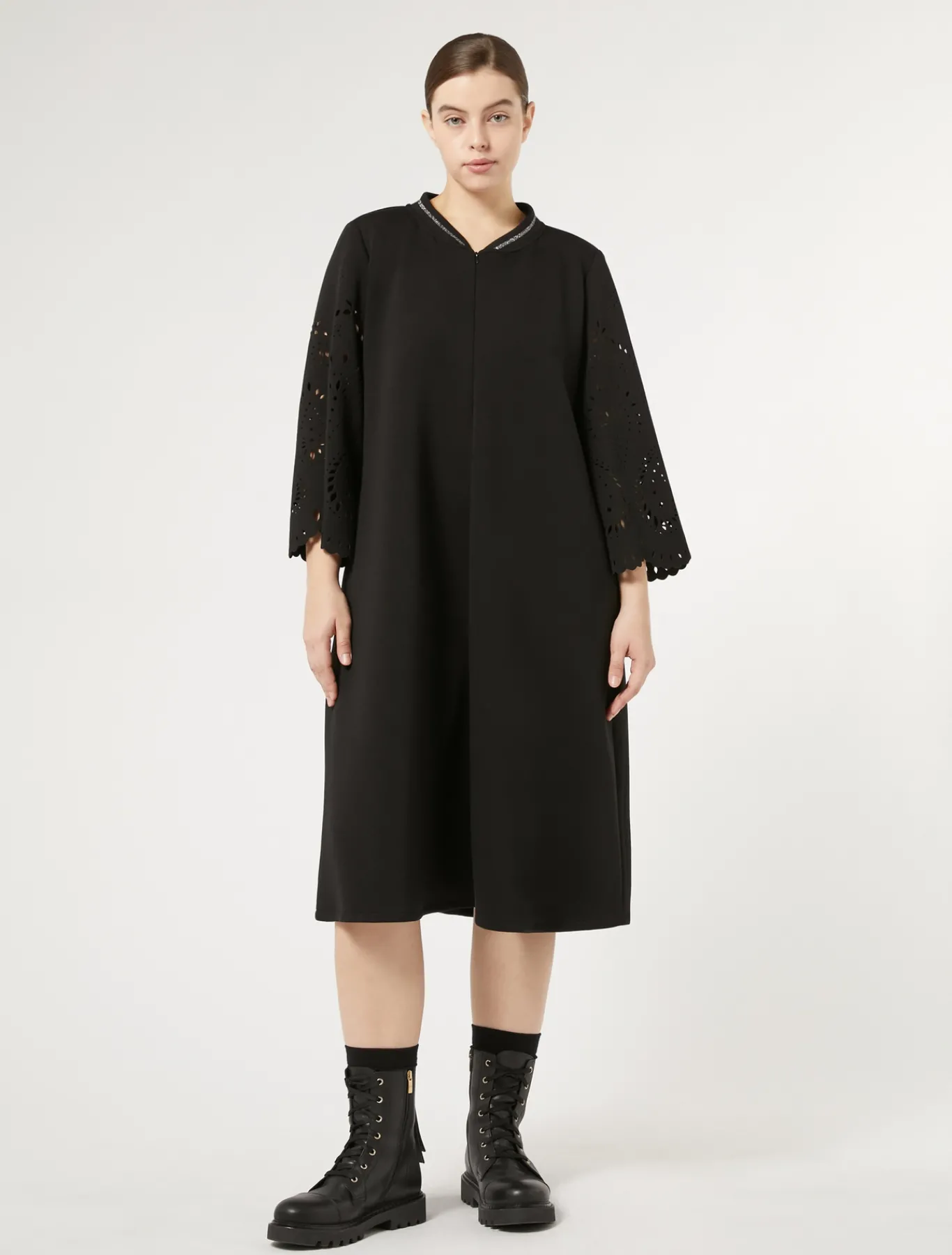 Marina Rinaldi Robe en jersey scuba NOIR Outlet