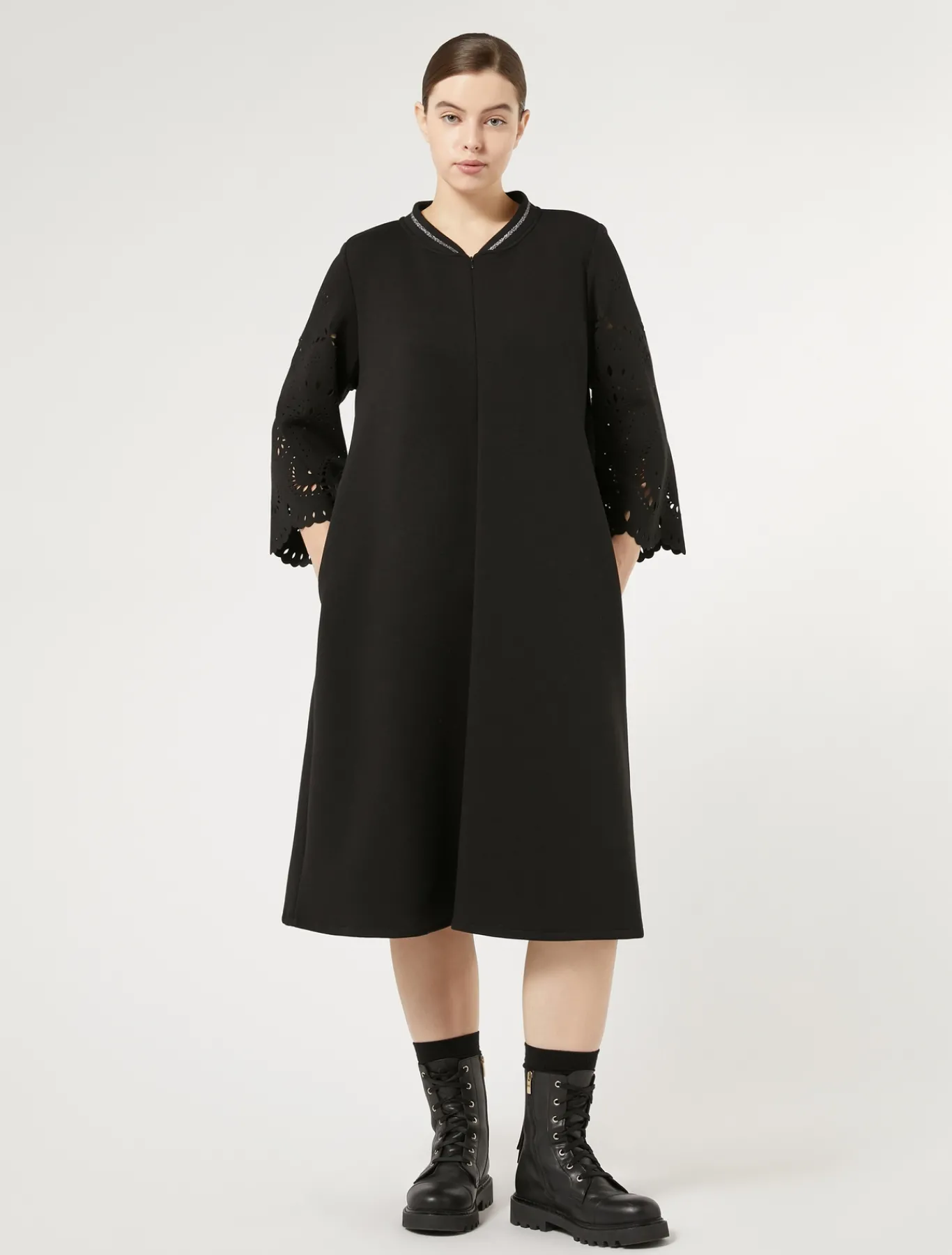 Marina Rinaldi Robe en jersey scuba NOIR Outlet