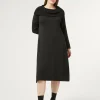 Marina Rinaldi Robe en laine et lurex NOIR Clearance