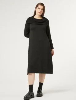 Marina Rinaldi Robe en laine et lurex NOIR Clearance