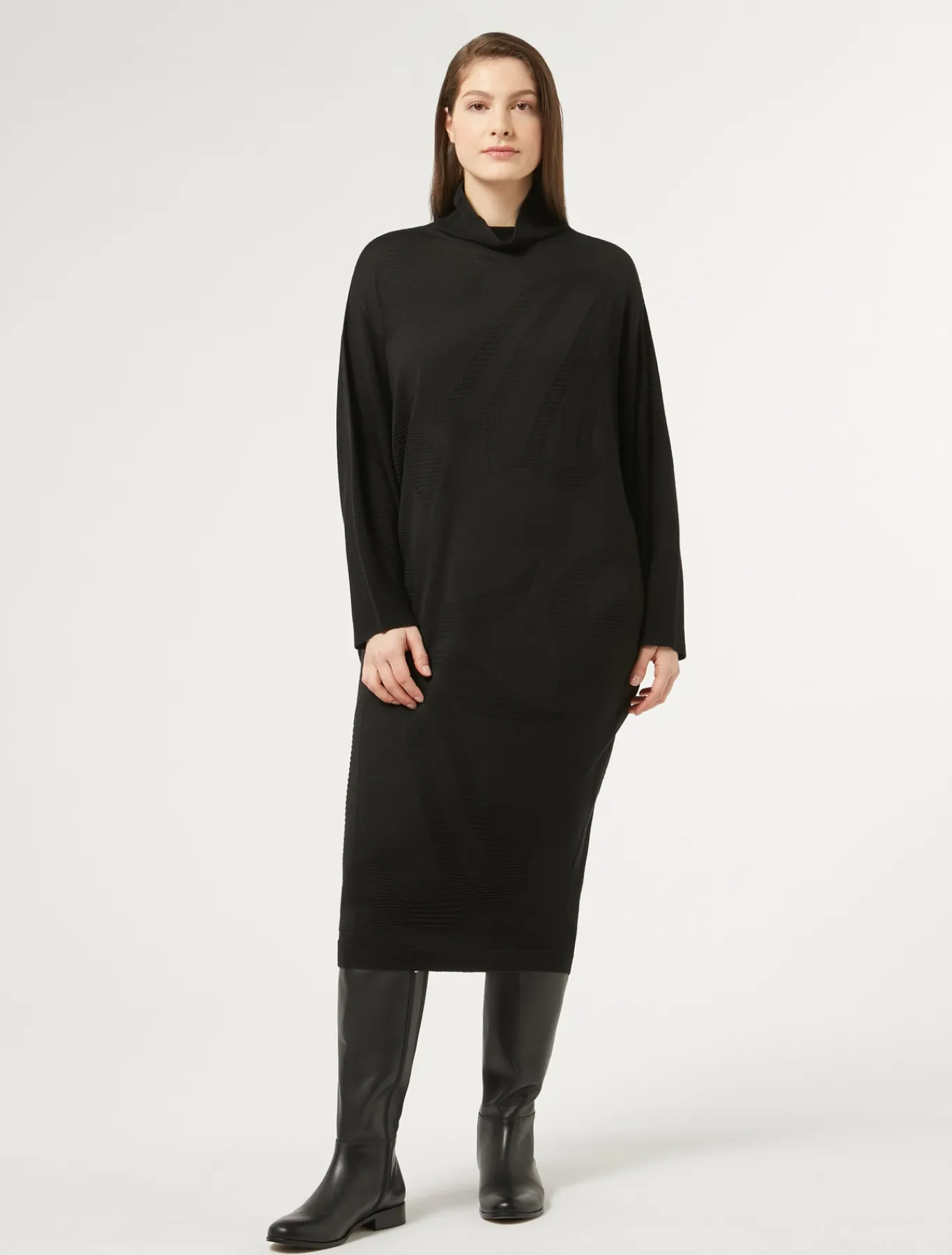 Marina Rinaldi Robe en laine mélangée NOIR Hot