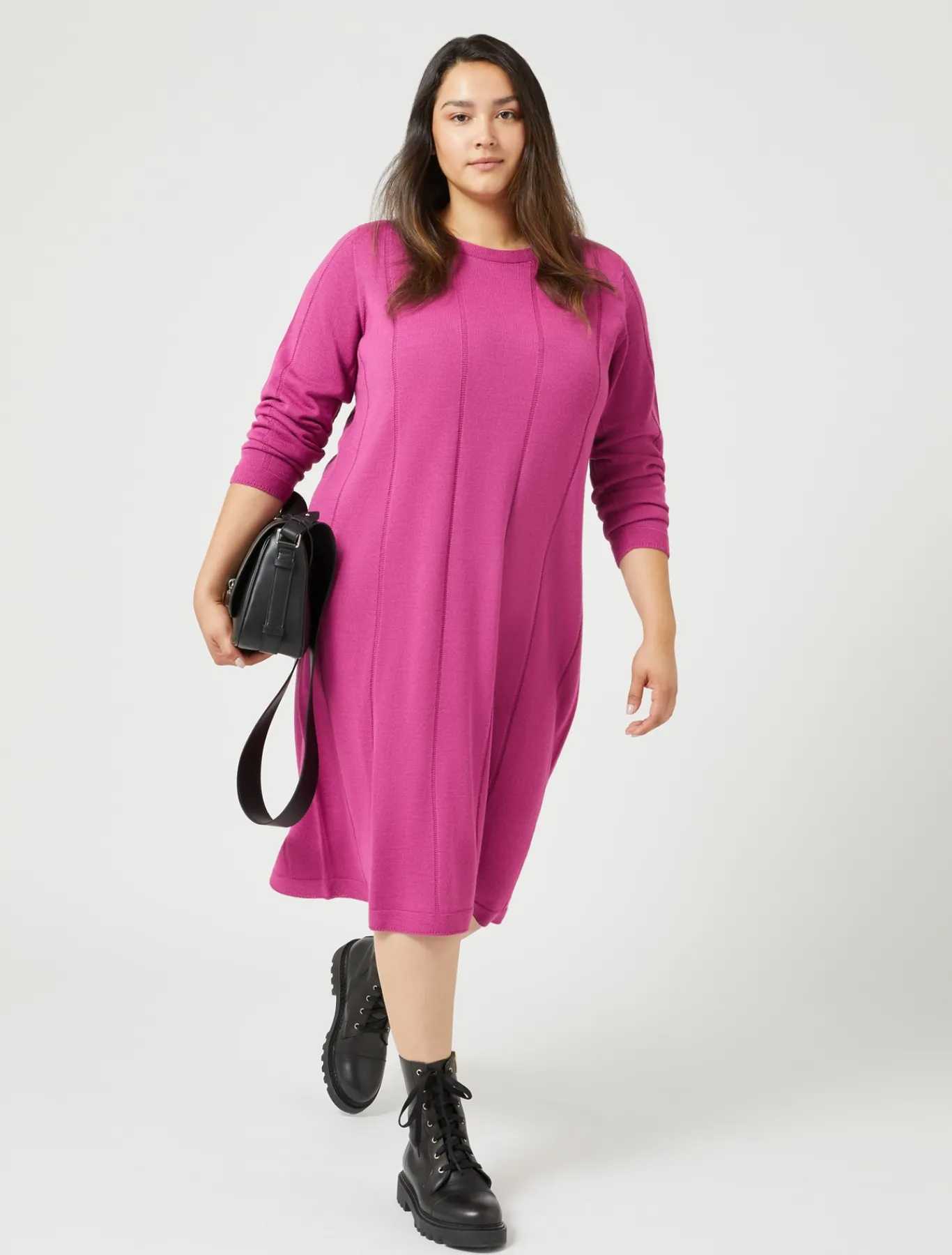Marina Rinaldi Robe en laine mélangée ROSEVIOLET Hot